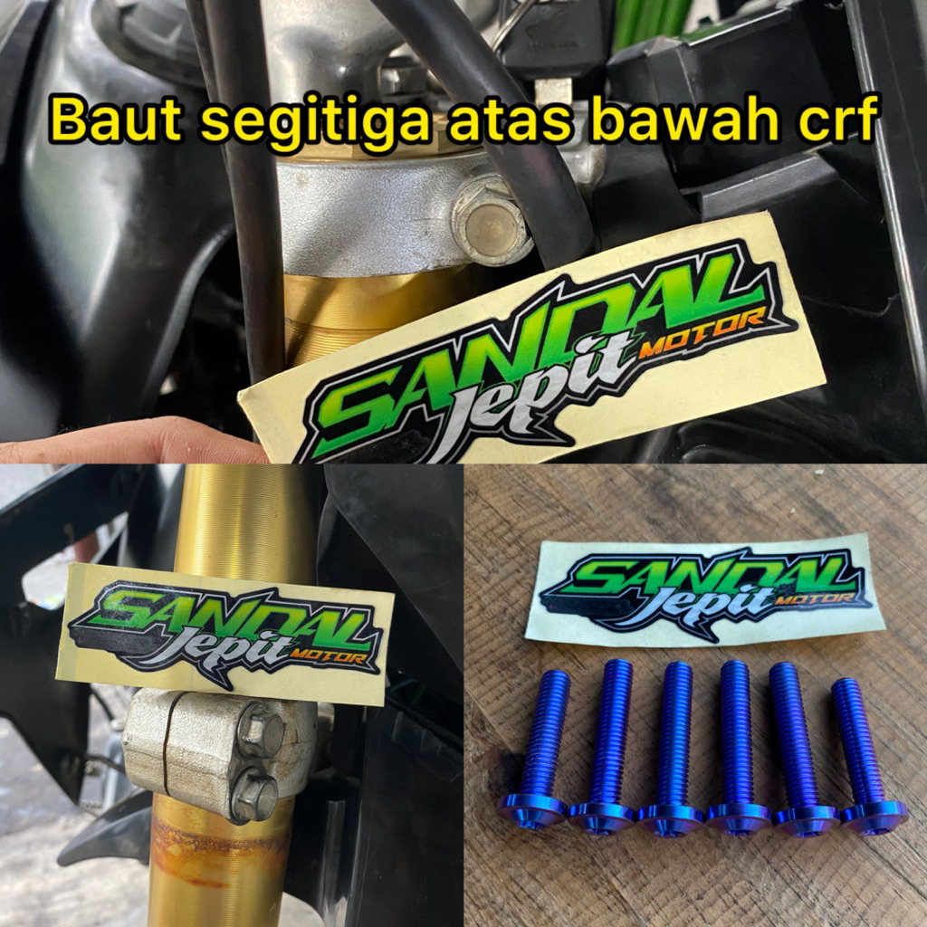 CRF UPPER และ BOTTOM TRIANGLE TITANIUM BOLT CRF UPPER และ BOTTOM T TITANIUM BOLT CRF TITANIUM GR5 VI
