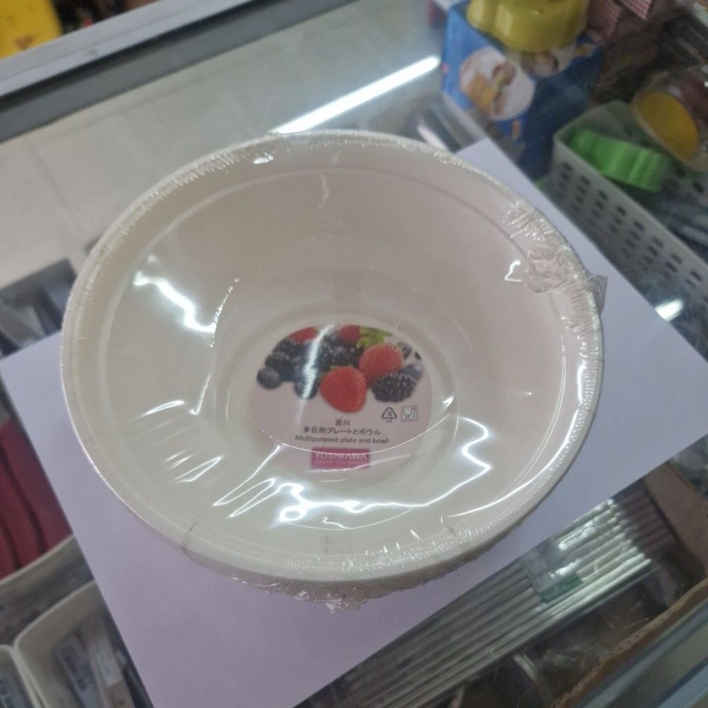 P-0119 10 ชิ้นชาม D19 ซม.H6 ซม.พลาสติก PP เกรดอาหาร, ชามอาหารค่ําอเนกประสงค์ D19 ซม. Yoshikawa