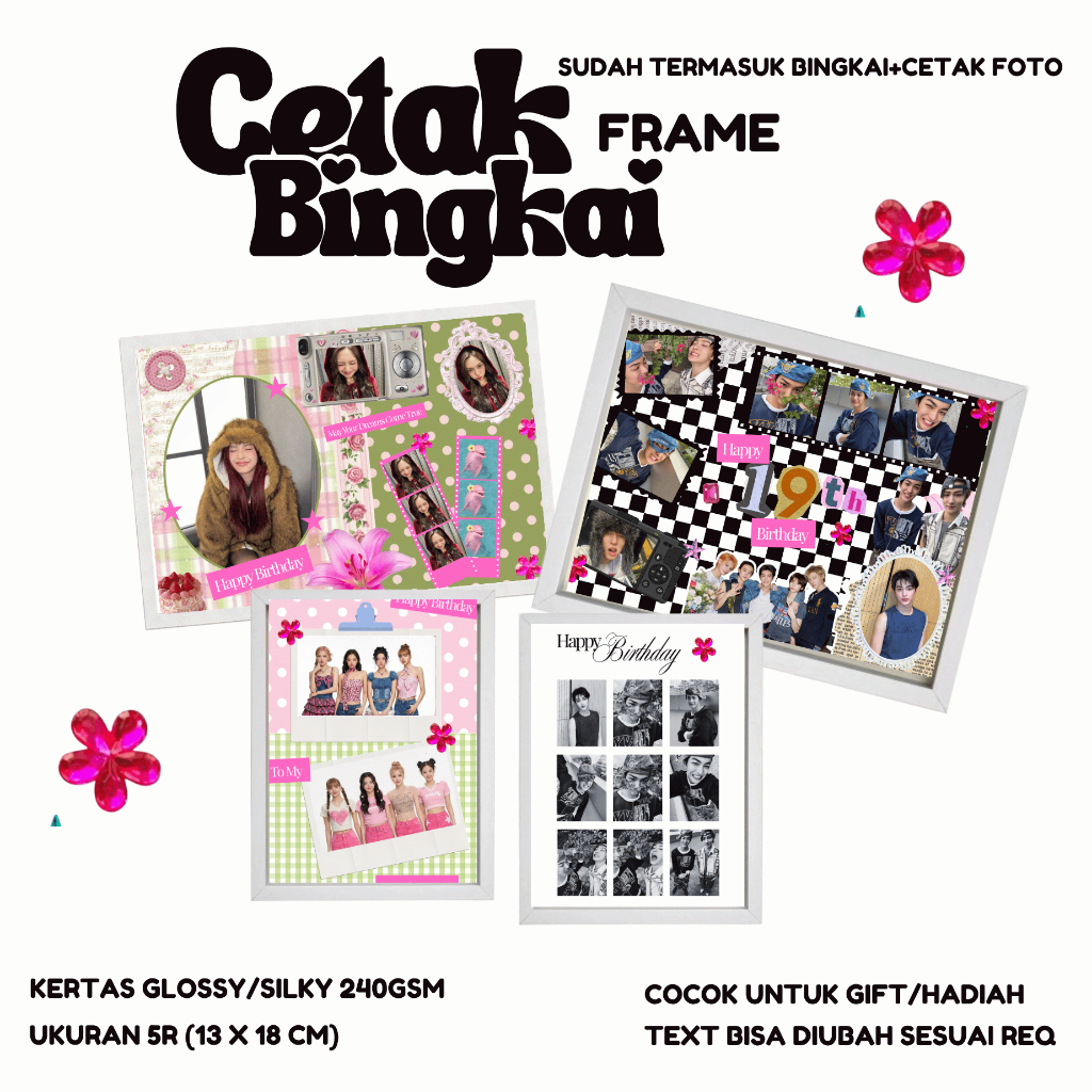 ของขวัญวันเกิด | Scrapframe กรอบรูปที่กําหนดเอง 5R Aesthetic Anniversary Gift Graduation Wedding Gra