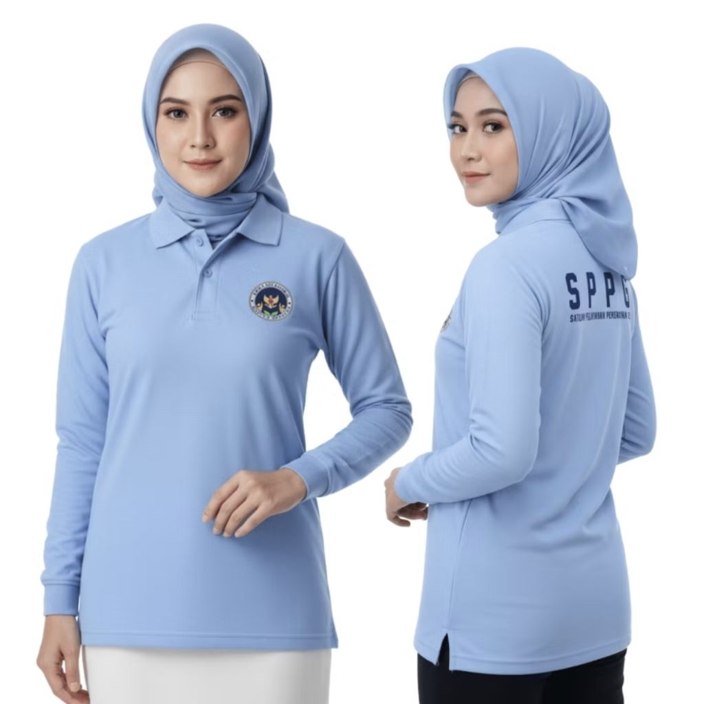 - เสื้อยืดคอปกสกรีนลายโลโก้ BGN ด้านหลัง เอสพีพีจี | ความยาว S - 3XL Custom MBG BGN SPPG