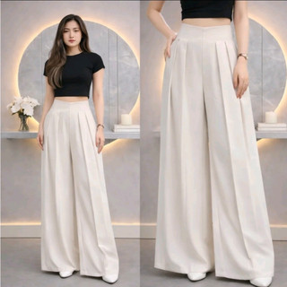 LAVIE PANTS - Celana Wanita Highwaist - Culote Palazzo Highwaist - Celana Panjang Wanita - Celana Kantor Formal Casual Trendy