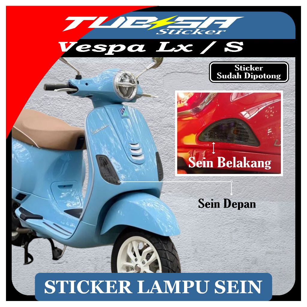 สติ๊กเกอร์ไฟเลี้ยว Vespa LX / S 125/150 | สติ๊กเกอร์ไฟเลี้ยว Vespa LX | สติ๊กเกอร์กันรอยไฟเลี้ยว Ves