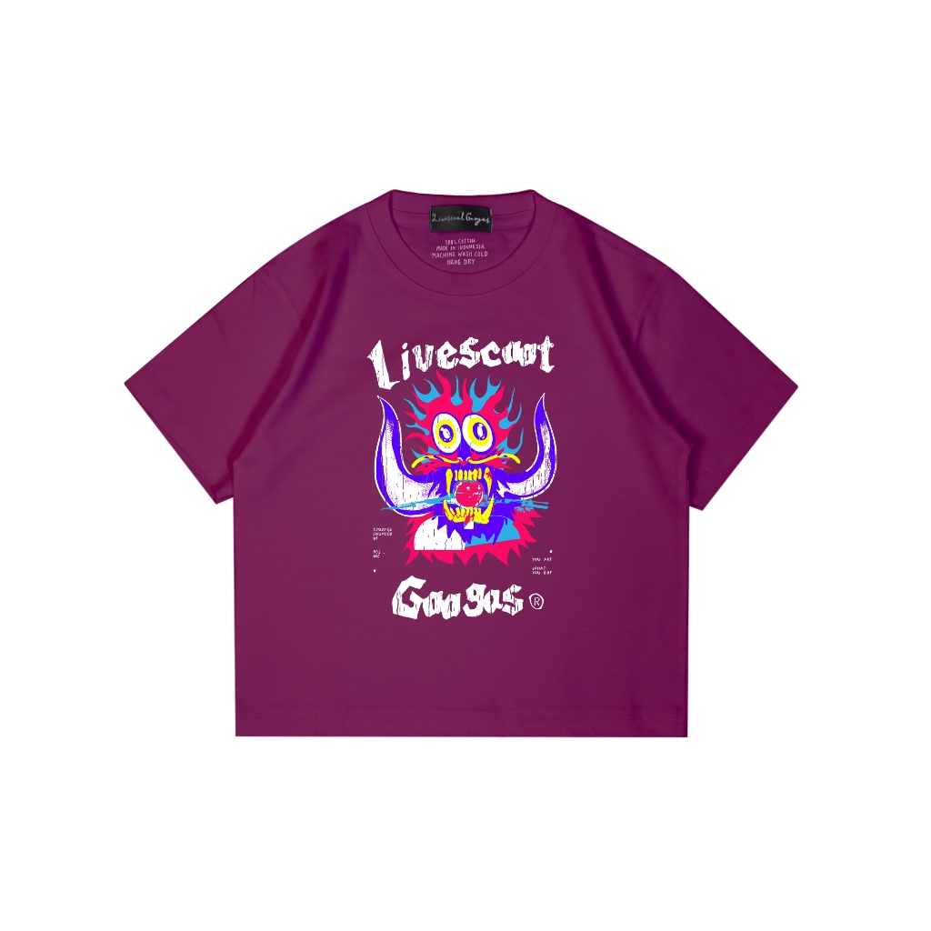 Livescoot Kids Short Sleeve Boxy I Kids T-Shirt - ป้าย