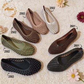 Flat Shoes Jelly Anyam Wanita Kekinian 2025 | Sandal Casual Anti Slip Ringan Nyaman Korea Style Balance 2502