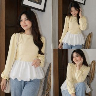 JDF - ON - CHOICE Top Ballon Knit Fit Body