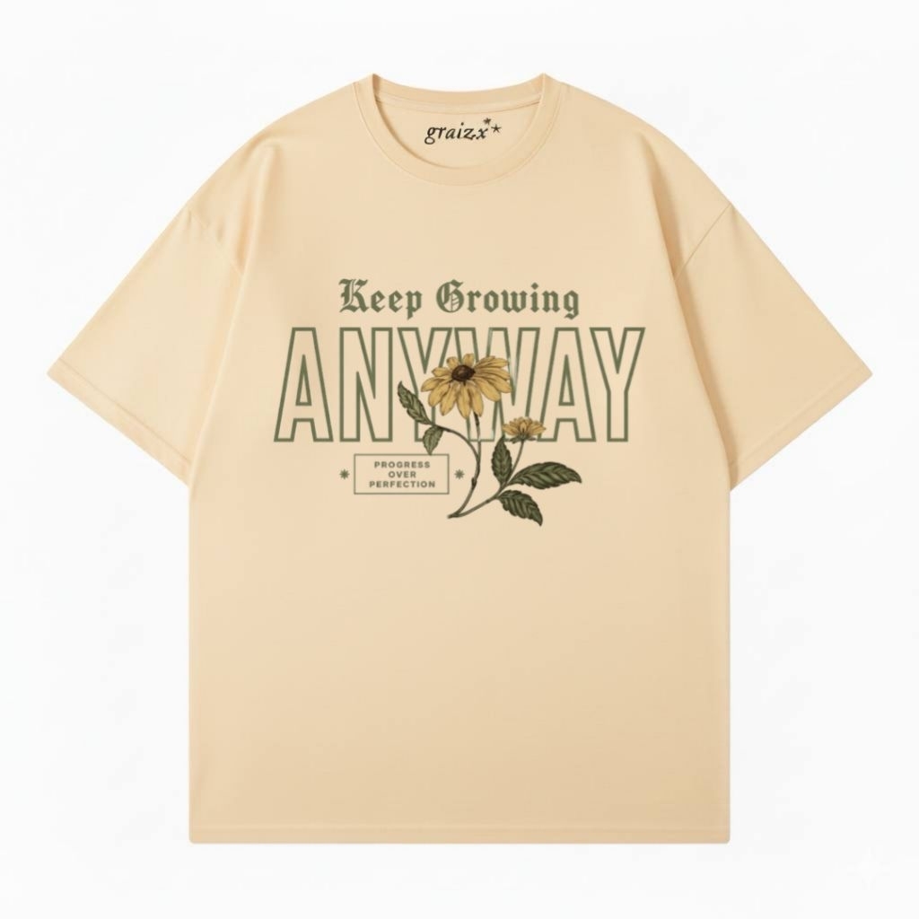Graizx - Keep Growing Anyway Cream Tee