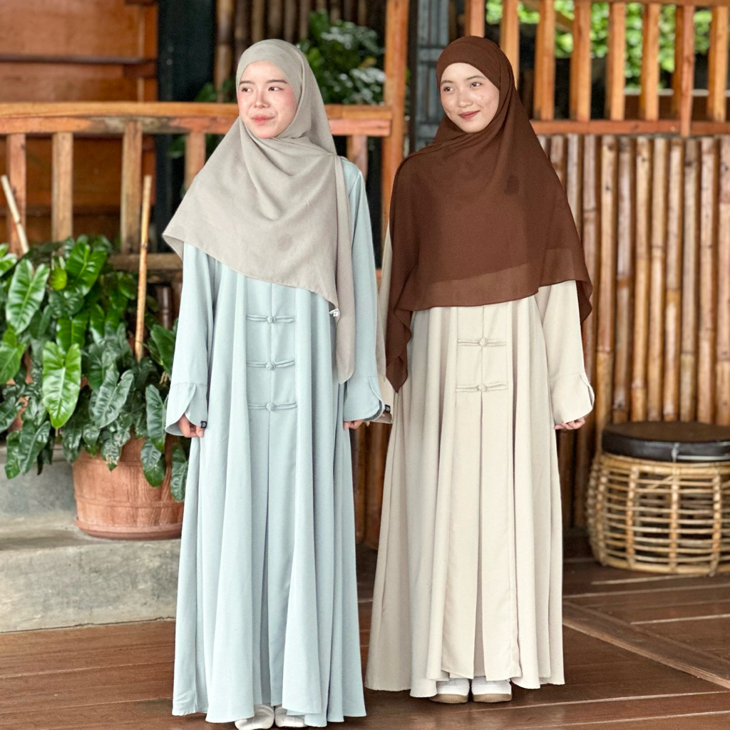 HijabByDara - Yiran Abaya Cheongsam พรีเมี่ยมวัสดุ Asheera Anti-UV ดีไซน์ทันสมัยสบายสําหรับรูปลักษณ์ที่หรูหรา