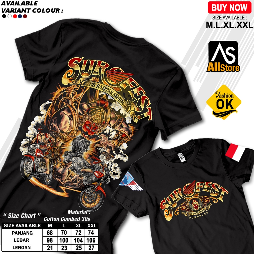 V413 SUROFEST CB EVENT เสื้อยืด BANTANGIN PONOROGO วันที่ 20 JUNE 2026