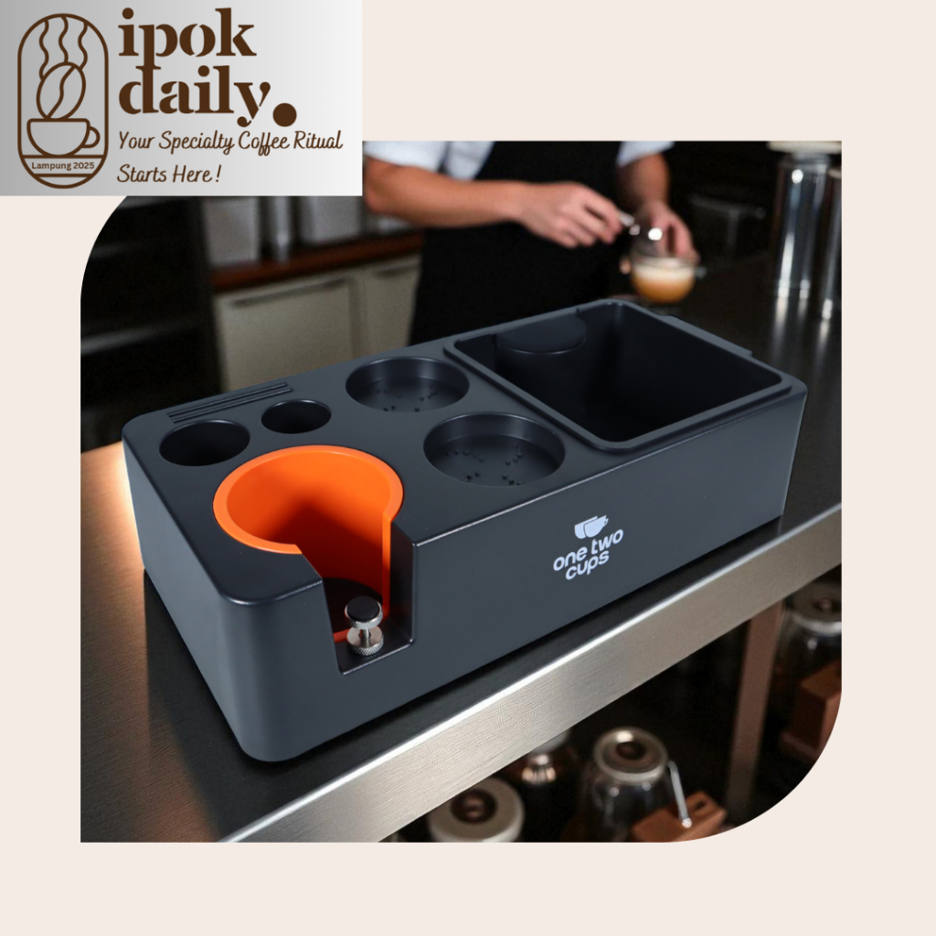 Knock Box Coffee Grounds Container with Portafilter Holder