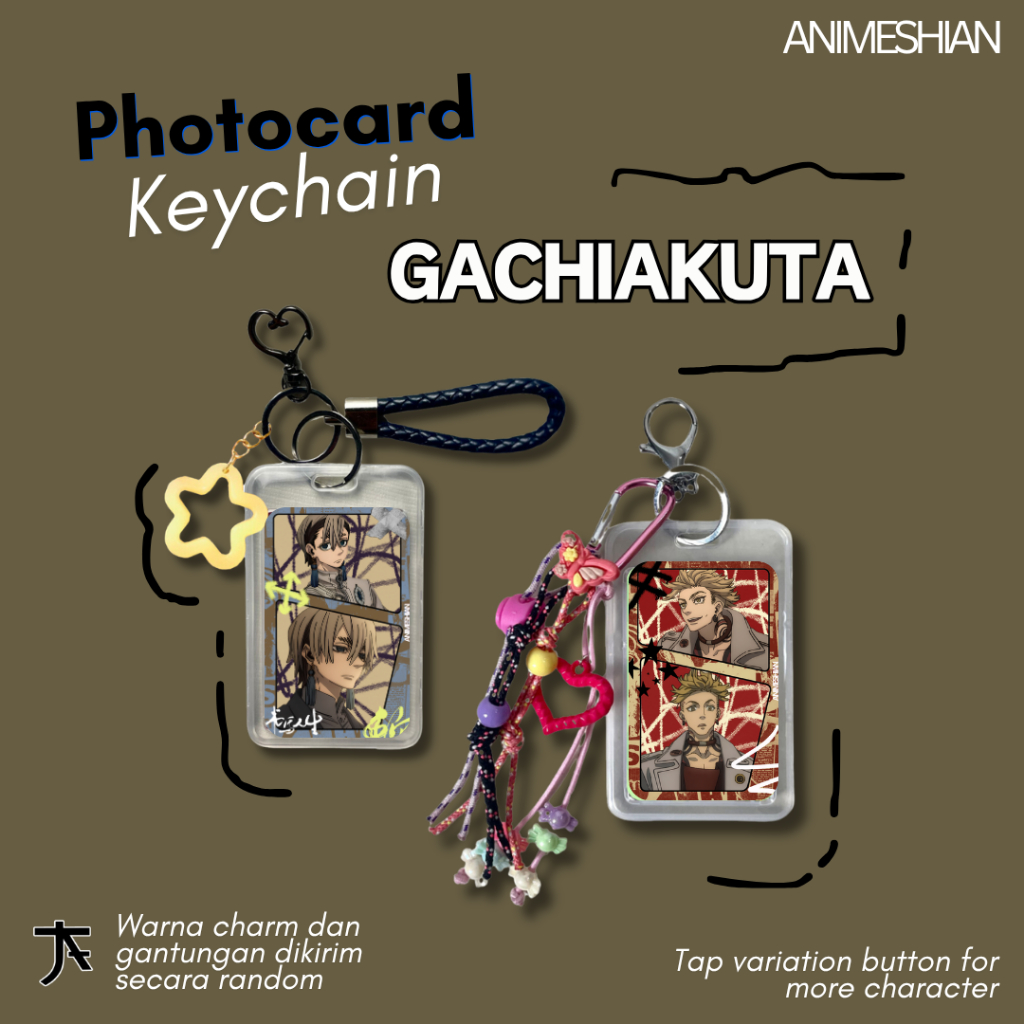 GANTUNGAN Photocard พวงกุญแจ Gachiakuta - ANIMESHIAN - พวงกุญแจ, การ์ดภาพถ่าย Gachiakuta เครื่องยนต์ Jabber Zangka Tamsy Rudo