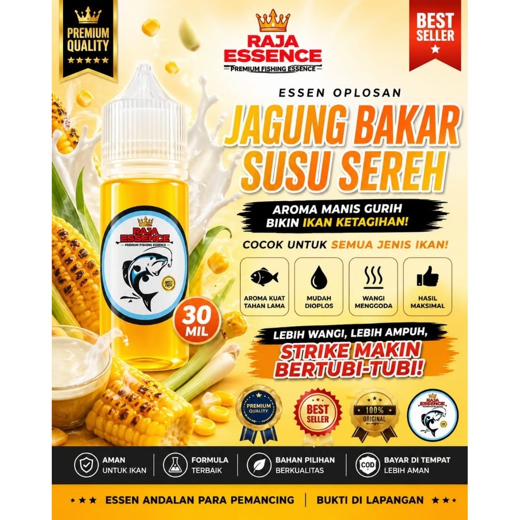 GOLDFISH ESSENCE KING CORN VARIANT 88 (CORN MILK LEMONGRASS) SUPER PREMIUM NET 15 MIL.