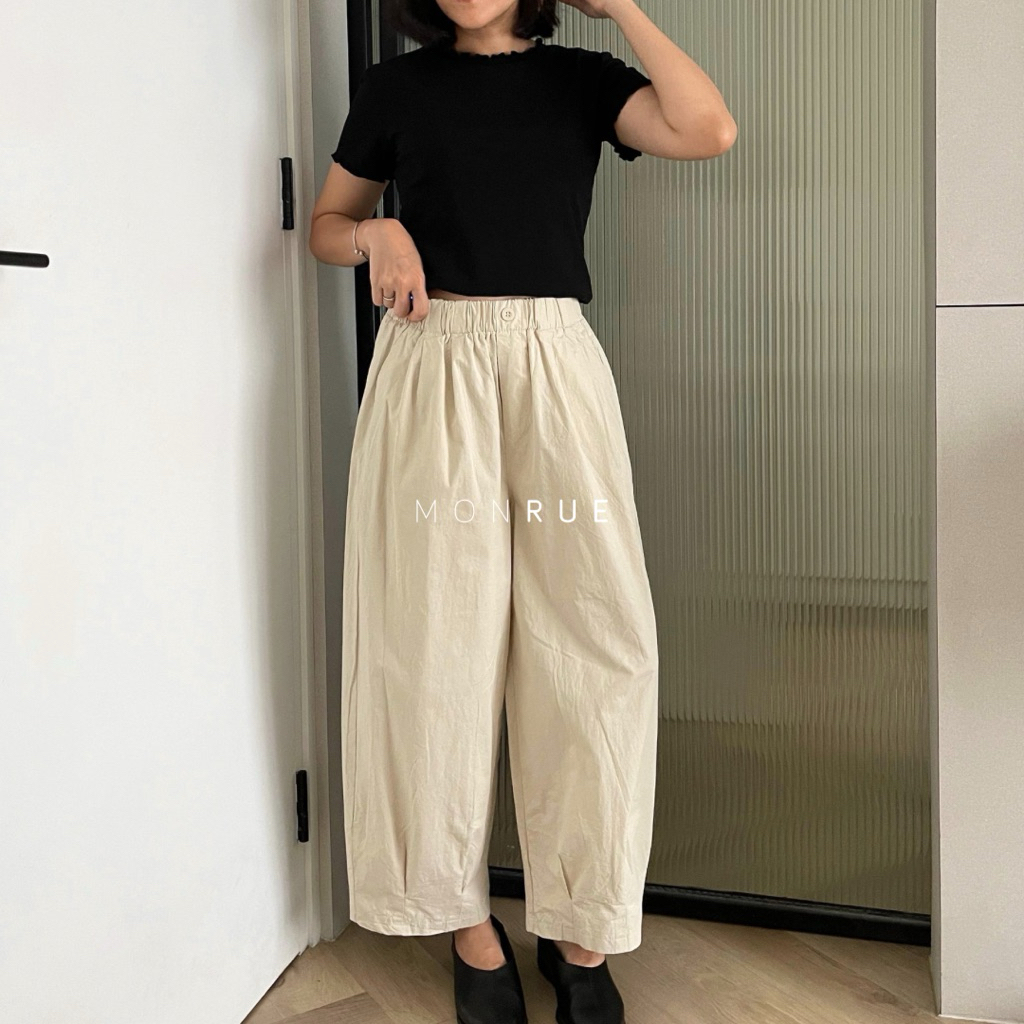 MONRUE Comma Baggy Cotton Pants