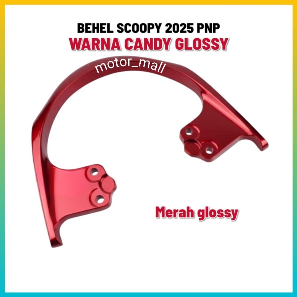 Scoopy 2025-2026 Behel Scoopy เบาะหลัง Planer Begel Candy สีมันเงา