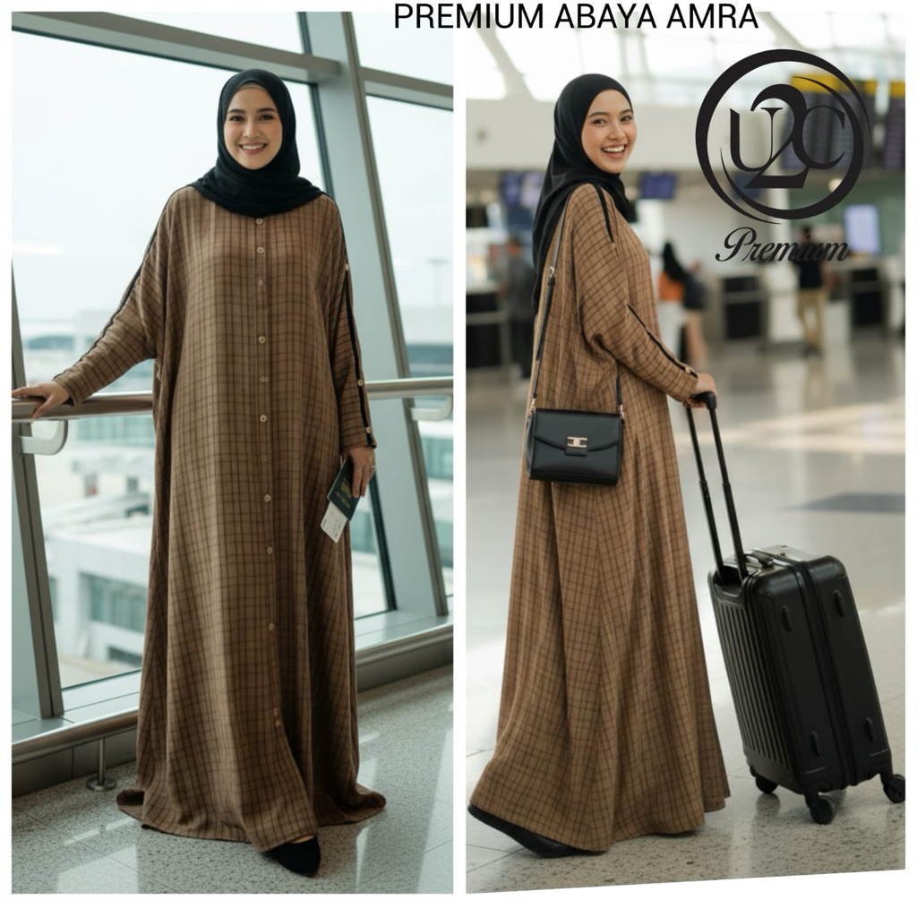 PREMIUM ABAYA AMRA Premium by Butik U2C PREMIUM SYARI BY BUTIK U2C PREMIUM YUTUSI GAMIS SETT HIJAB L