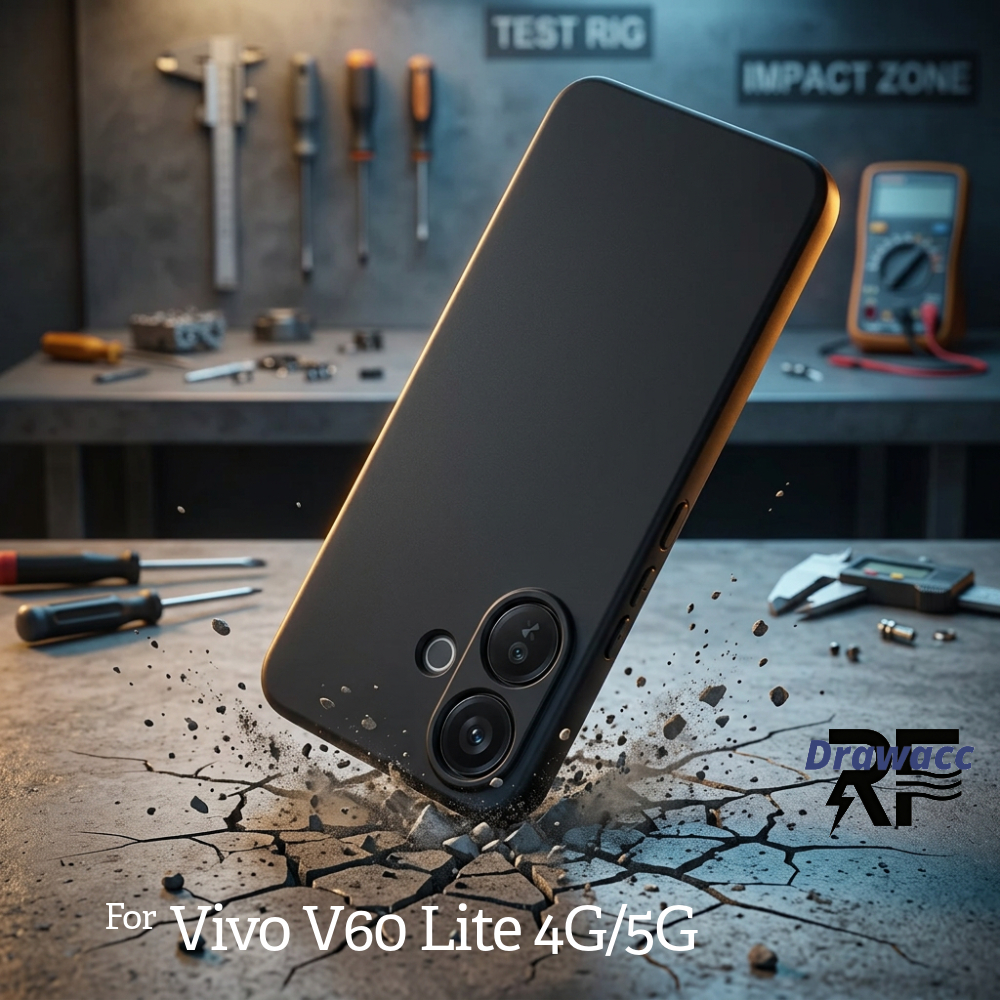 Vivo iQOO Z10R V60 Lite 4G/5G Softcase BLACK MATTE กล้อง PROTECTION Casing Case Hp Vivo IQOO Z10R V6