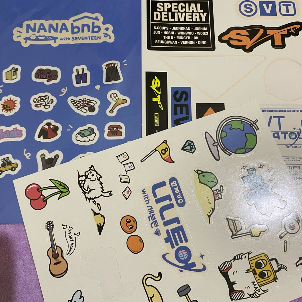 Official set สติ๊กเกอร์โปสการ์ด nana bnb nana tour seventeen