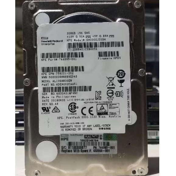 Hdd sas hpe 300gb ปกติ