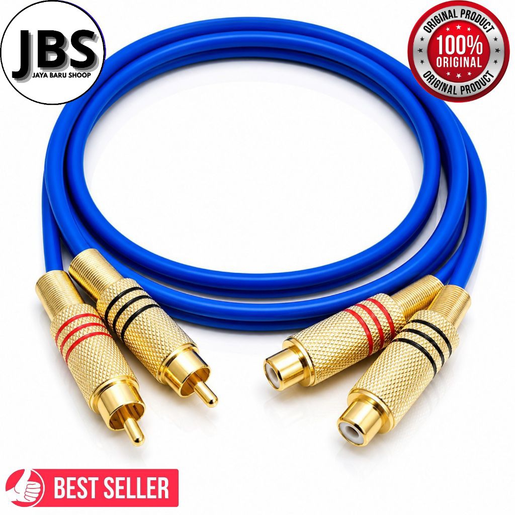 สายสัญญาณเสียง RCA ตัวผู้เป็น RCA ตัวเมีย / สายต่อเสียง RCA