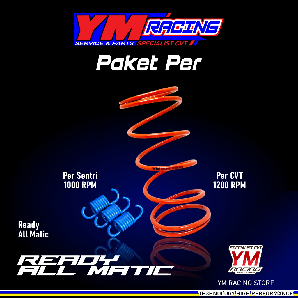 1200 RPM CVT SPRING PACKAGE PLUS 1000 RPM CENTRI SPRING สําหรับรถจักรยานยนต์อัตโนมัติทั้งหมด / 1200 