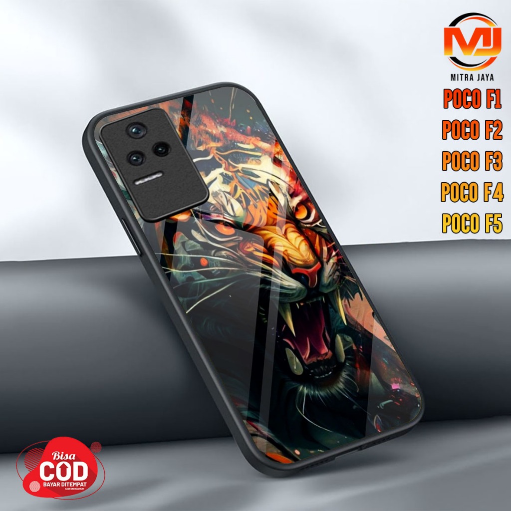 ล่าสุด POCO F1 / F2 Pro / F3 / F4 / F5 / F6 / F7 Case - แฟชั่น Tiger Case Hp Case Softcase Hardcase 