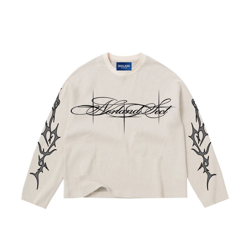 นอร์แลนด์ | WAFFLE WAFFLE WAFFLE |LONG SLEEVE BOXY | ไวท์วินส์