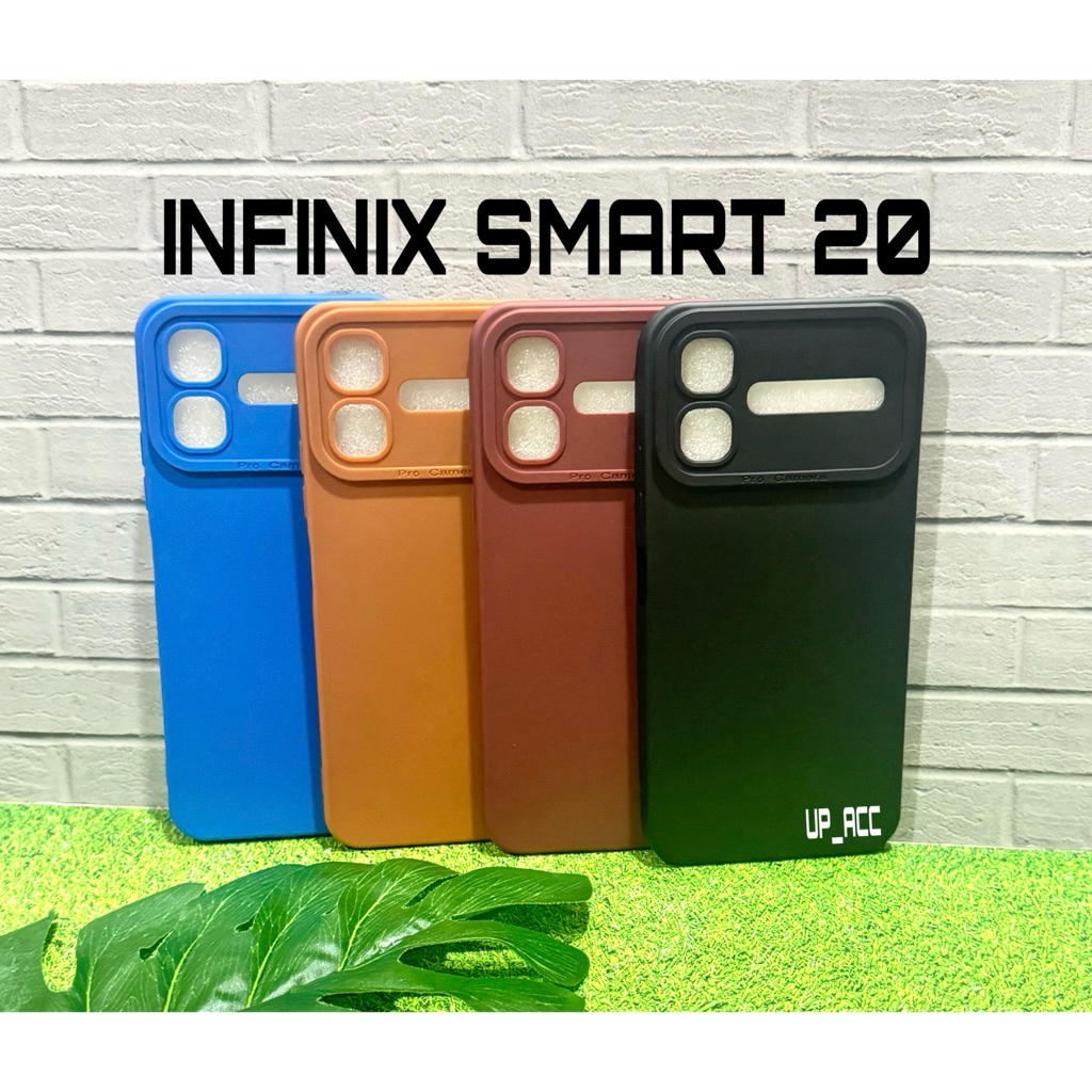 INFINIX SMART 20 Case Pro Camera Protect / Case Candy Macaron TPU lens Protector Camera / Casing Hp