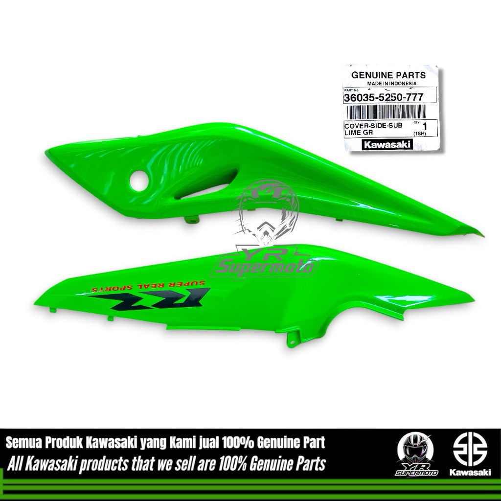 HIJAU สติ๊กเกอร์ฝาหลังสีเขียว Ninja RR New Kawasaki 36035-5250-777
