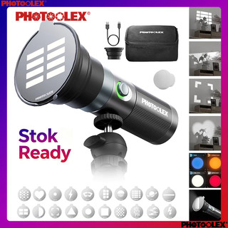 PHOTOOLEX Official New Release Four Colors Photography Flashlight Set 10W 20pcs Magnetic Metal Sheet Stok Ready