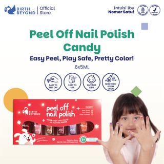 BIRTH BEYOND Kutek Anak Peel Off Nail Polish Candy @ 5ml x 6pcs Kids Water Based