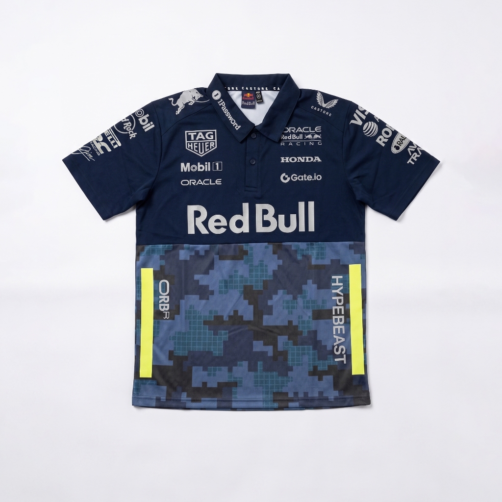 PRRH5 POLO F1 REDBULL X HYPEBEAST POLOSHIRT สีแดง BULL