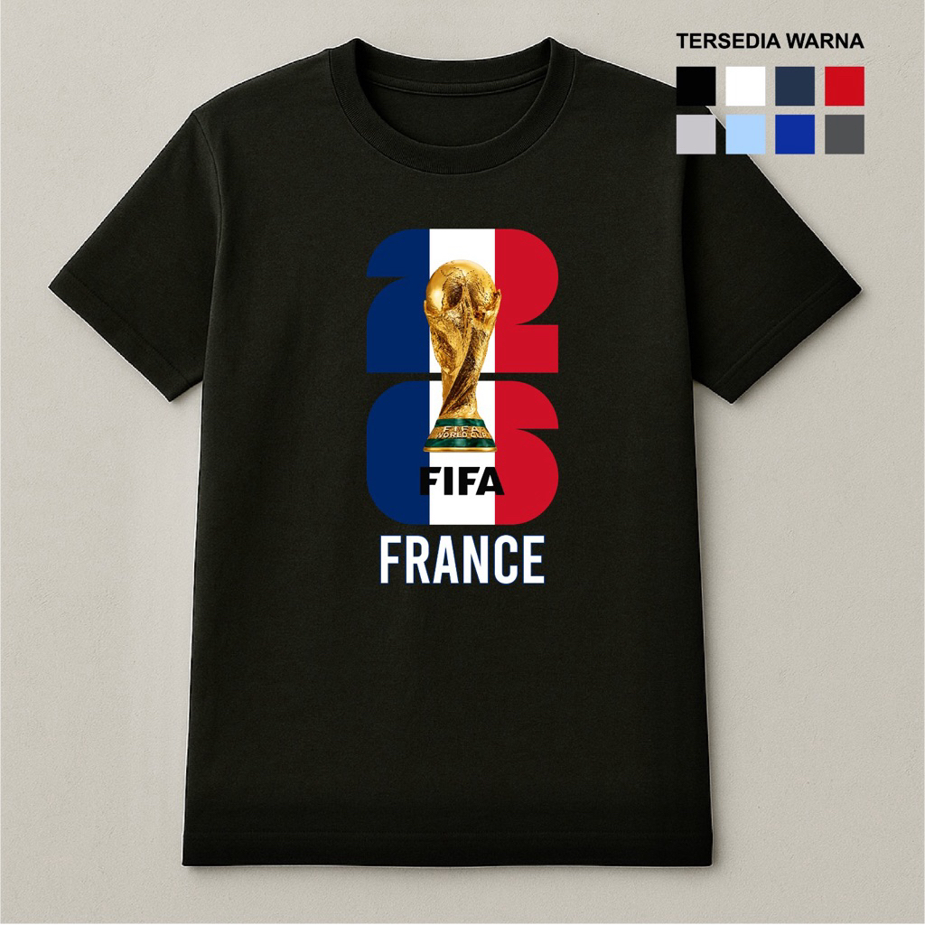เสื้อยืด World Cup 2026 เสื้อยืด WC 2026 France ไซส์ S - 3xl