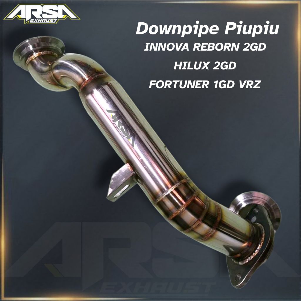 Downpipe Piupiu INNOVA REBORN 2GD, HILUX 2GD, FORTUNER 1GD VRZ, สแตนเลส PNP แล้ว