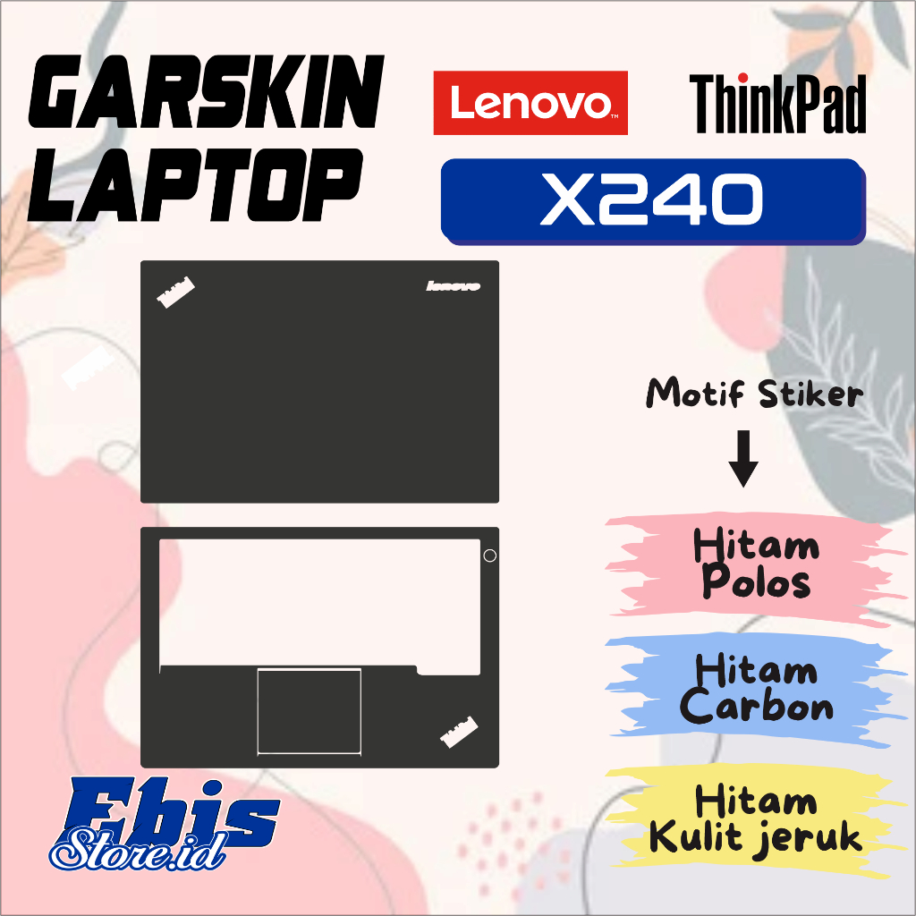 แล็ปท็อป Garskin Lenovo Thinkpad X240 ปกป้องผิว