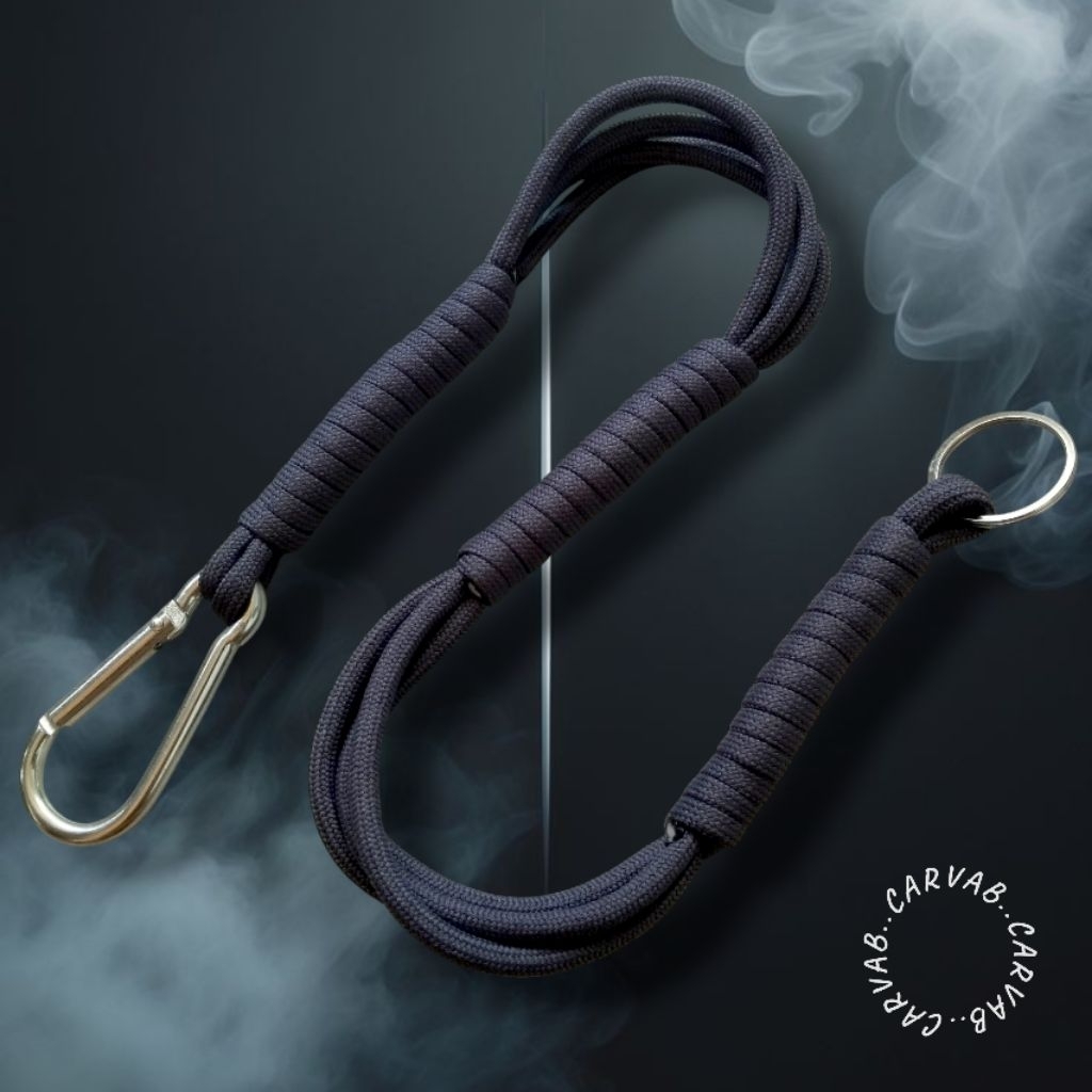 Cool Mens Wallet Strap Paracord Grey Wallet Security Carabiner Wallet Chain