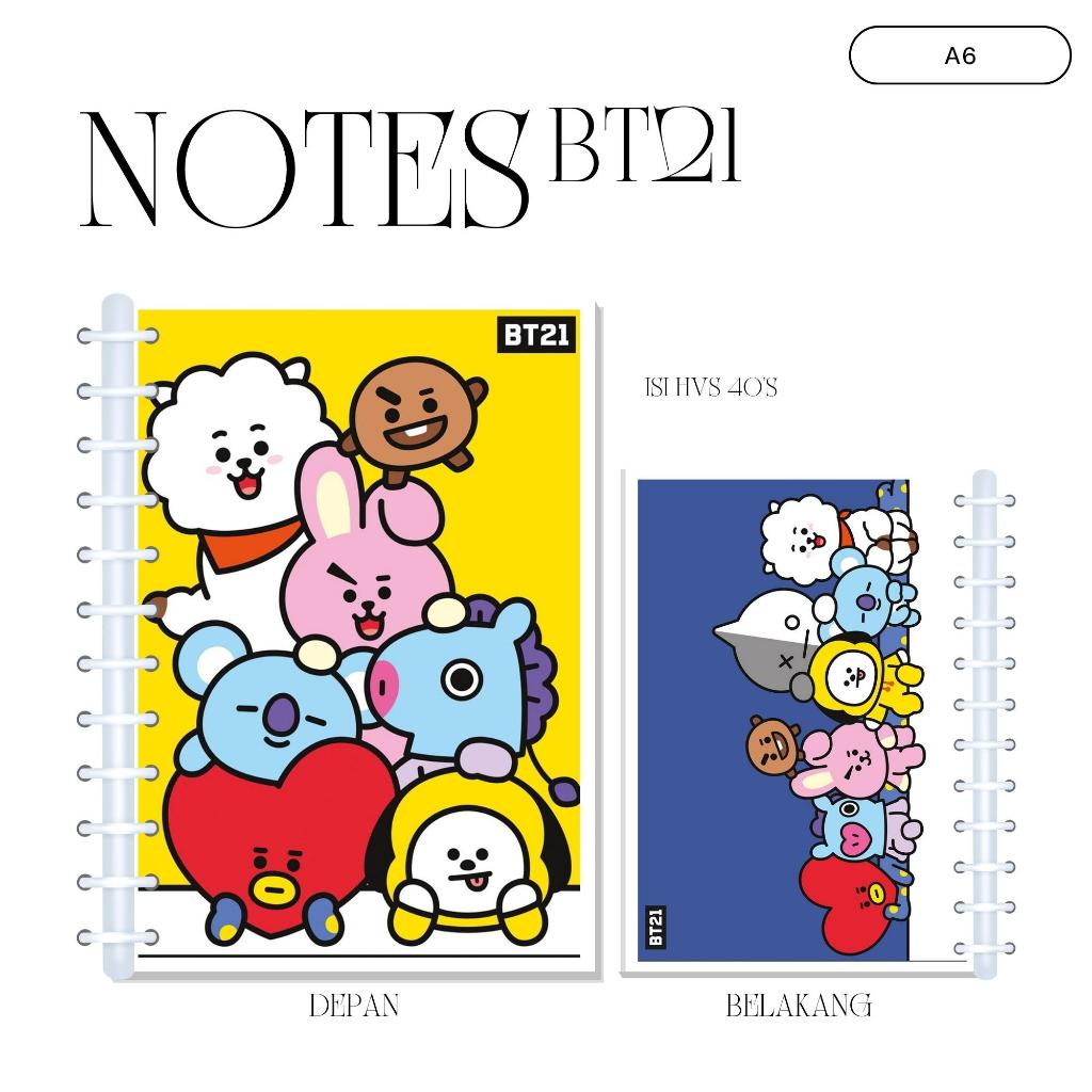 A6 หมายเหตุ ARMY โน๊ตบุ๊ค KPOP UNOFFICIAL CHMMY COOKY KOYA MANG RJ SHOOKY TATA VAN