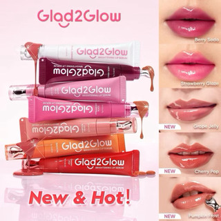[NEW LAUNCH] Glad2Glow BRIGHTENING LIP SERUM 7g  Mencerahkan Melembabkan dan menambahkan warna3in1  liptint lipstick lipcream &Metal Applicatior cooling sensation Tahan Lama dan Vitamin E danVitamin C l