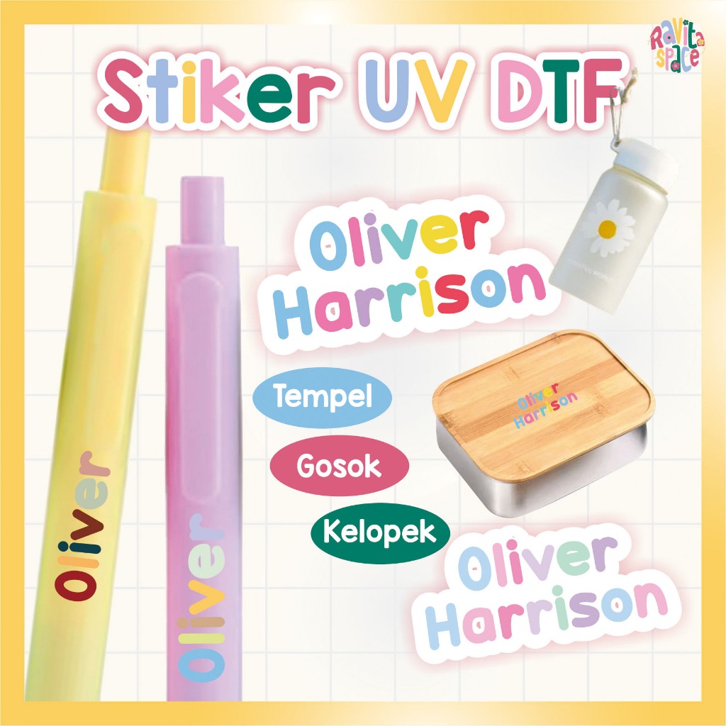 DTF UV STICKERS - สติ๊กเกอร์ KLOPEK - สติ๊กเกอร์กันน้ําชื่อที่กําหนดเอง