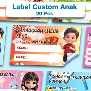 Stiker Label Buku / Label Buku / Stiker Buku Custom 20 Pcs Murah!