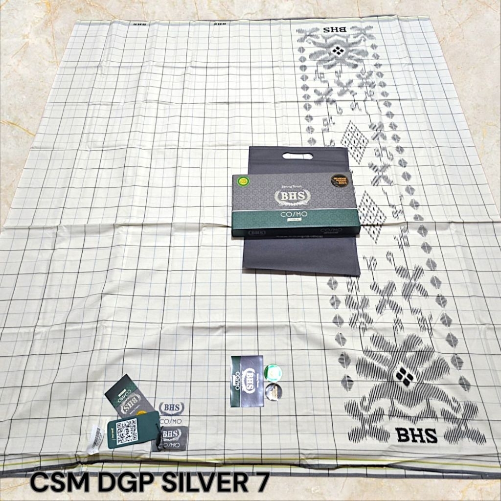 BHS Cosmo GOLD LTD, ผ้าซิ่น PRB (โมติฟลายตารางเก่า) DGP SILVER, สีขาวล้วน, สีดําล้วน, Bronze MIX