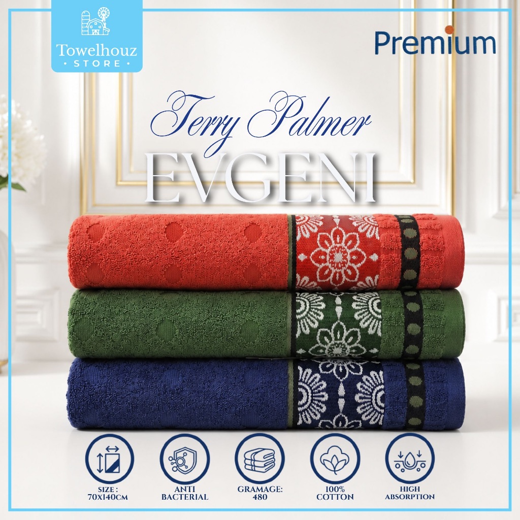 Evgeni Premium Bath Towel 140x70 480gsm by Terry Palmer, Evgeni Premium Bath Towel by Terry Palmer