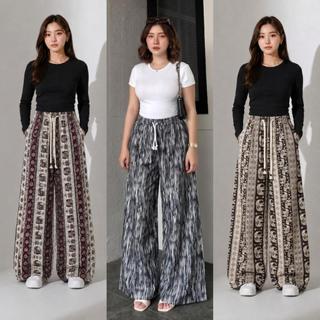 Everyday Pants - Stripe Pants - Celana Panjang Wanita Baggy Kantor Kuliah - Kulot Pinstripe - Celana Formal Casual Wanita Loose Basic