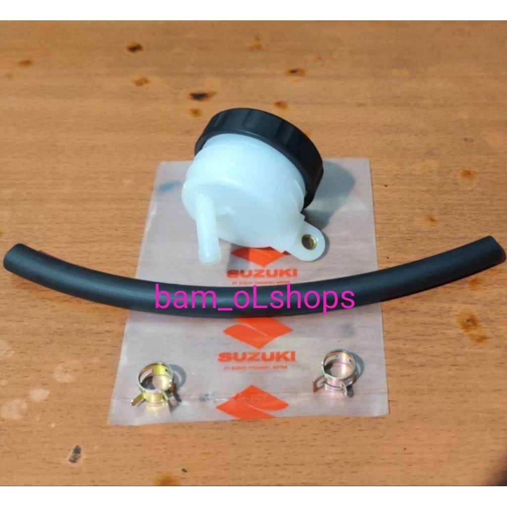 แคลมป์ 2 ชิ้น + ท่อ + กระปุกน้ํามันเบรกหลัง Suzuki gsx 150 r, psx 150 s, bandit 150