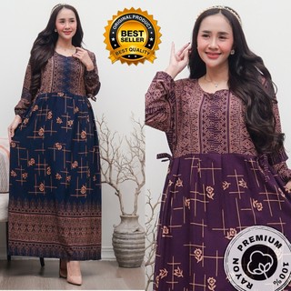 Longdress Daster panjang Kekinian Lengan Panjang Nyaman Busui Friendly