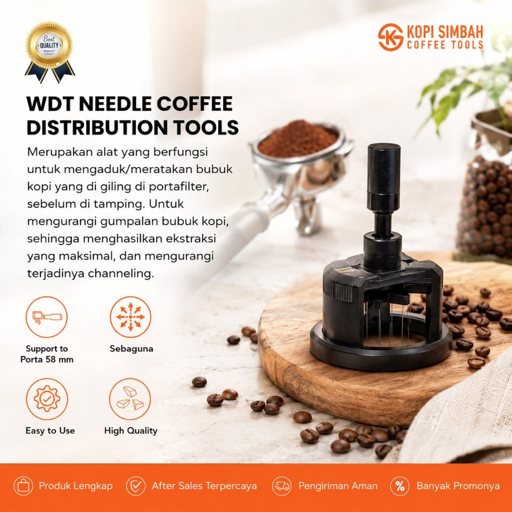 WDT Needle Distribution Rotary Coffee Powder Magnetic 58mm Espresso Coffee Powder Leveling Needle