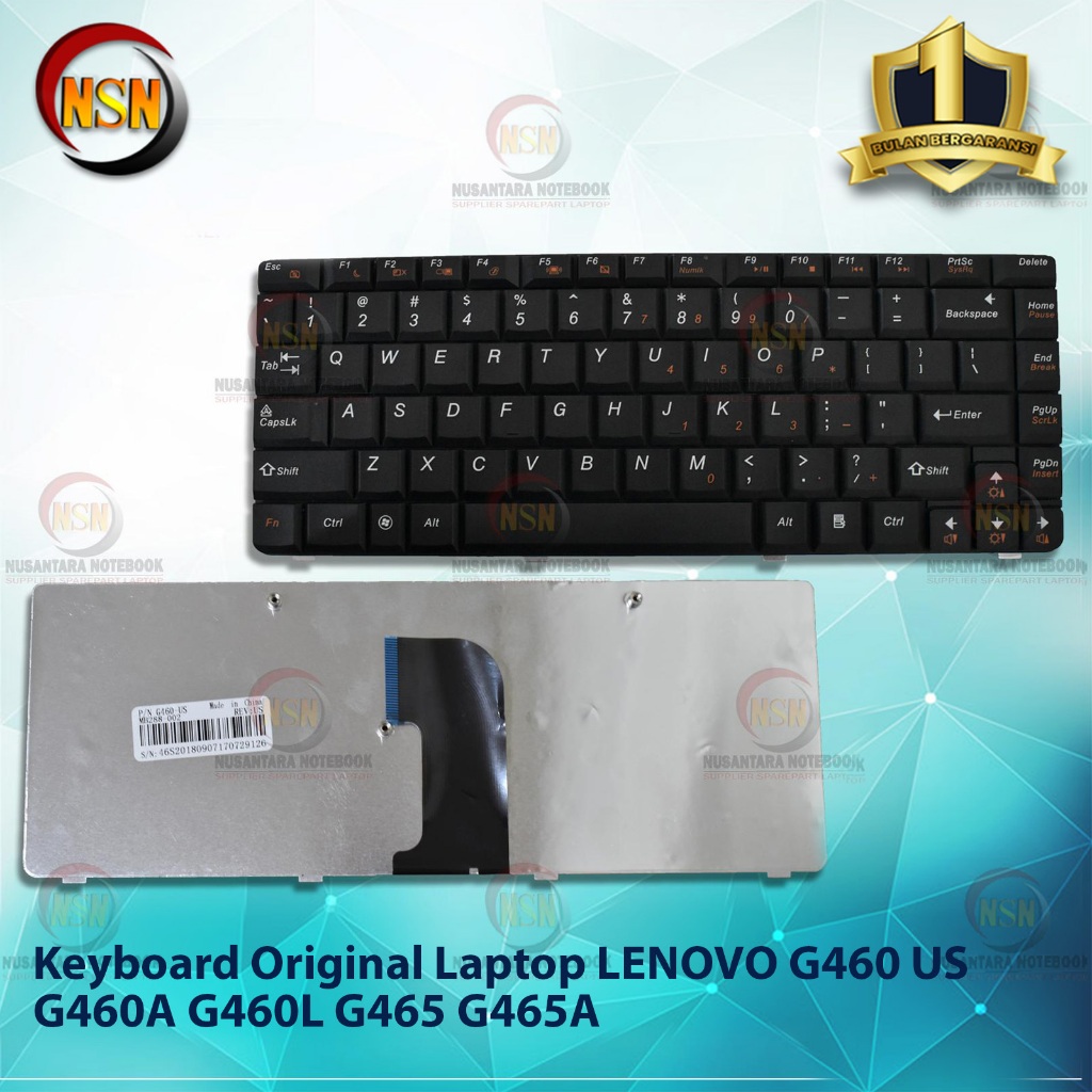 แป้นพิมพ์แล็ปท็อปของแท้ LENOVO G460 US G460A G460L G465 G465A