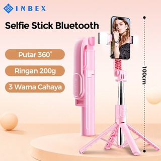 INBEX QT100 Pink Selfie Stick 100cm mini portable Quadruped with remote bluetooth tripod handphone Outdoor