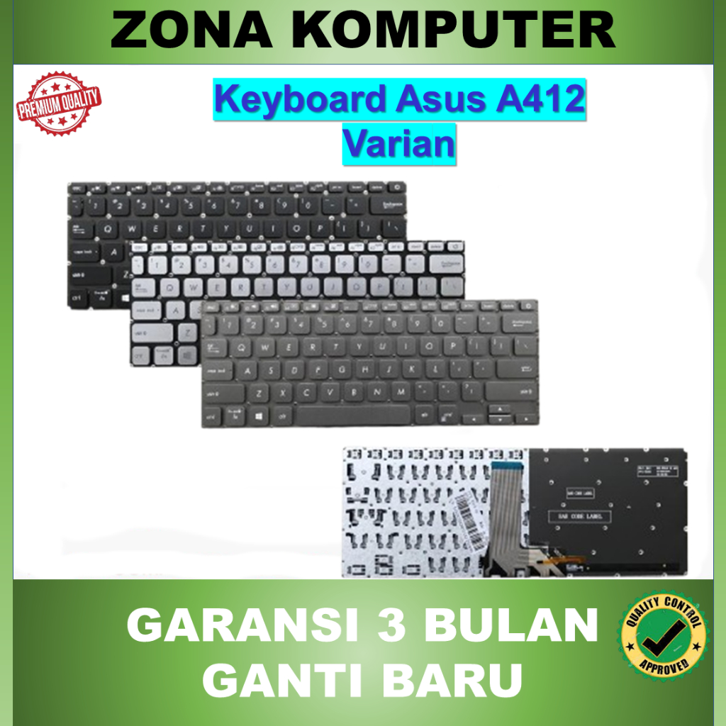 Asus Vivobook 14 A412 X412 A412FA A412FL A412UA A412UB F412 A412DA A412DK A412F X412D Silver Backlig