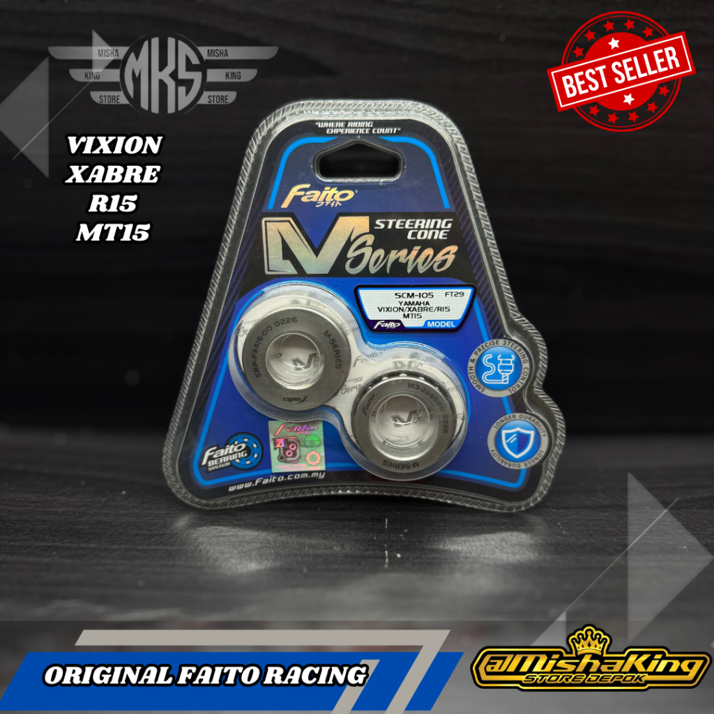 คอพวงมาลัย Fanto M series Racing Standard Vixion MT15 R15 XSR Xabre NVL NVA เก่าใหม่ 155 3C1 เดิม Fa