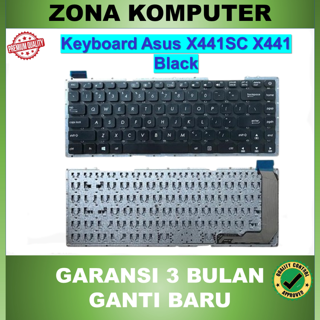 ASUS X441 X441SC X441B X441C X441N X441NA X441NC A441UV คีย์บอร์ดสีดํา