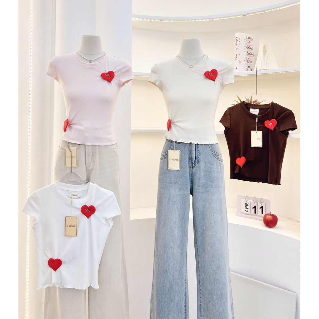 วีนิค | รัก BASIC TOP กุหลาบ | TOP O NECK BASIC
